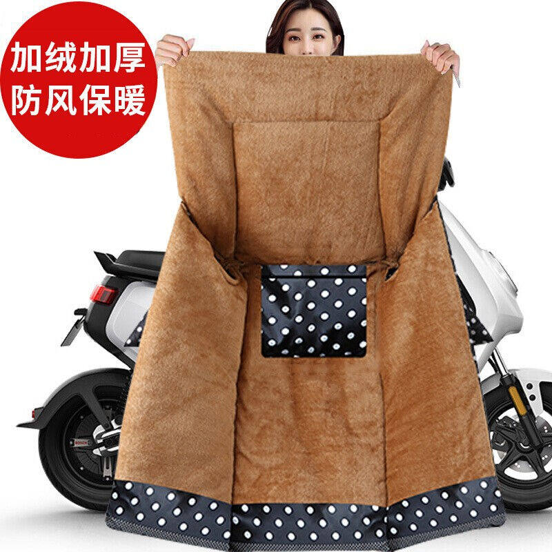 迪路仕电动车挡风被冬季加厚秋季加绒保暖防水电瓶车踏板摩托车挡