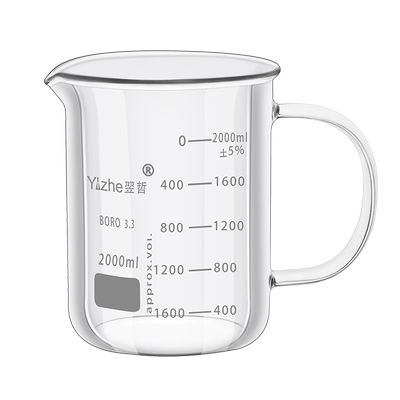 把柄烧杯加厚耐高温带刻度
