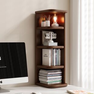 桌面书架立式多层桌上书立台面拐角小置物架书桌收纳转角飘窗书柜