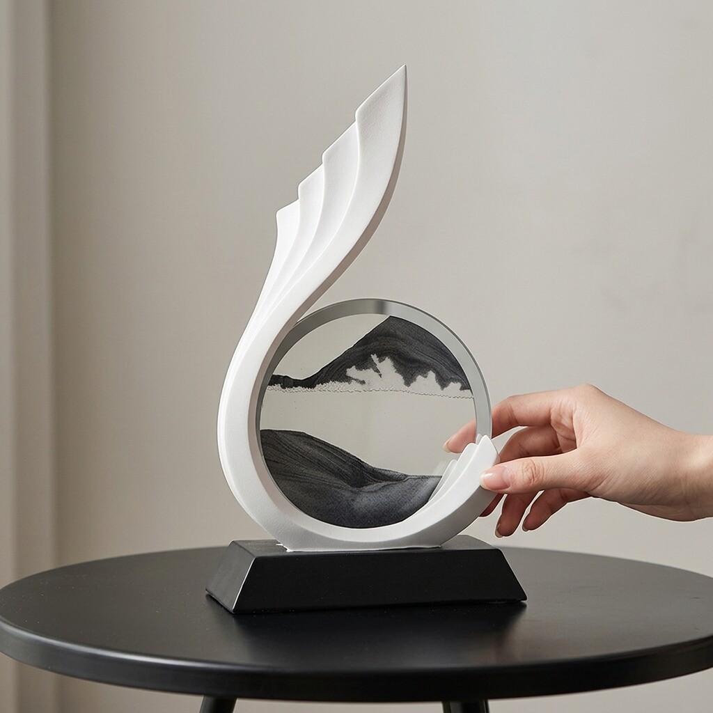 现代简约流沙艺术摆件家居装饰品创意个性桌面工艺品