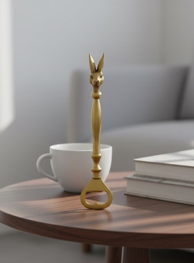 复古黄铜动物开瓶器摆件