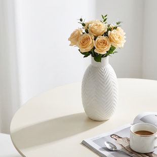 手工编织花束陶瓷花瓶桌面装饰摆件DIY材料包客厅餐桌摆设