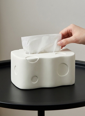 陶瓷奶酪造型纸巾盒可爱摆件