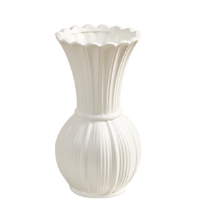 奶油风陶瓷花瓶白色高级感水养玫瑰插花复古法式客厅餐桌摆件艺术