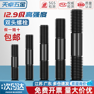 12.9级高强度双头螺丝模具螺杆压板螺柱螺栓丝杆M12M14M16M18 M36
