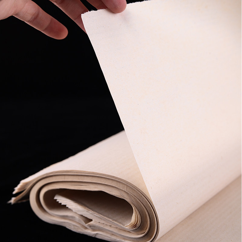 书梁70张加厚空白毛边纸批发手工元书纸无格粗糙初学者书法练习纸书法