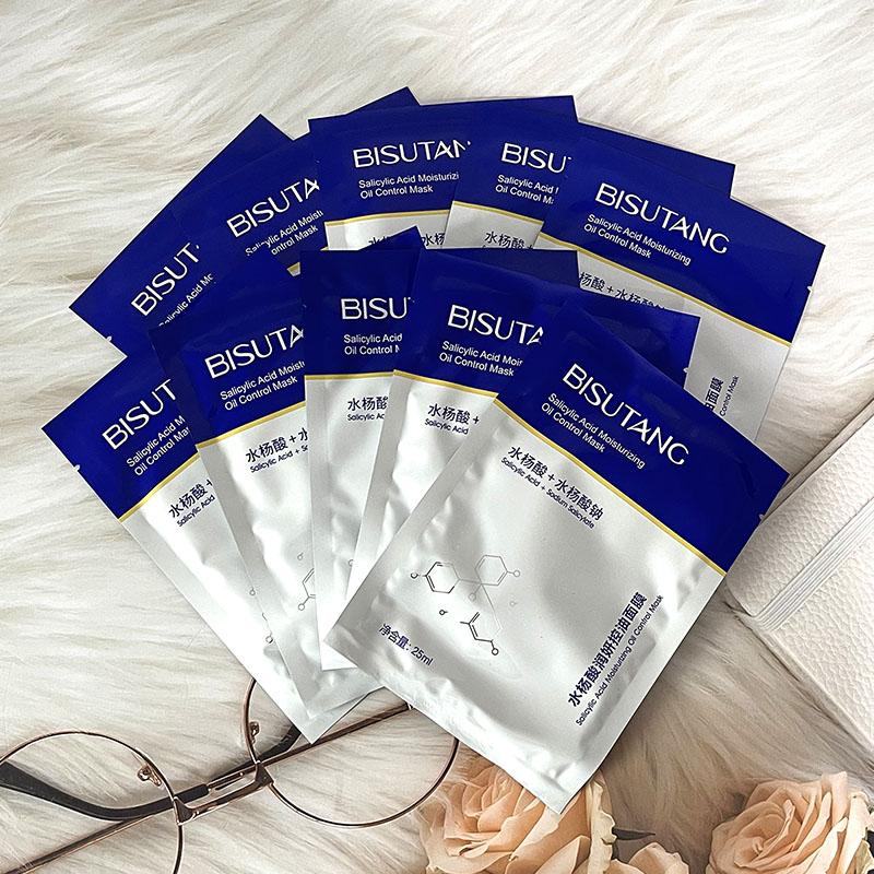 碧素堂水杨酸润妍控油面膜祛痘补水保湿面膜淡化痘印积雪草修复