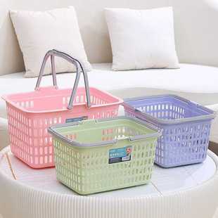 菜篮子市场超市厨房家用蔬菜篮手提塑料菜篮大号洗衣脏衣篮