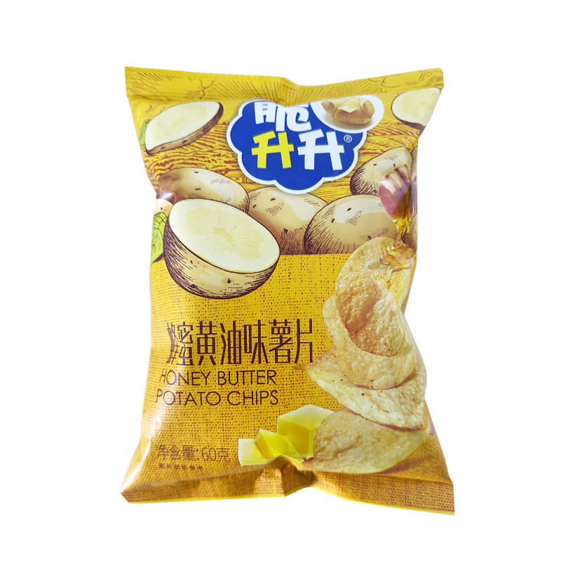 脆升升蜂蜜黄油味薯片法香海盐味原切马铃薯片追剧解馋休闲零食