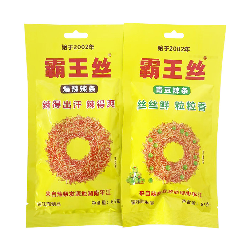 霸王丝爆辣辣条青豆辣丝休闲小吃图片