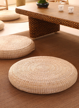 日式蒲团坐垫地上榻榻米软坐墩家用打坐禅修垫草编垫子跪拜垫