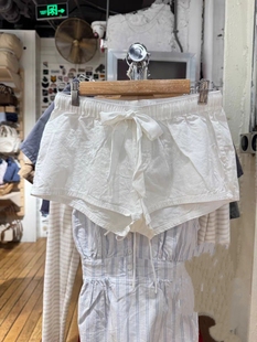 BrandyGirl新款美式宽抽绳系带bm短裤女辣妹低腰休闲阔腿裤热裤潮