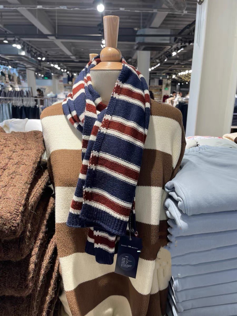 Brandy Girl美式复古条纹拼色针织围脖披肩bm酒红色围巾男女情侣,服饰配件/皮带/帽子/围巾,围巾/丝巾/披肩,淘宝优惠券,粉丝福利购,淘宝优惠卷