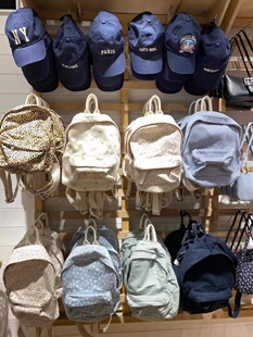 Brandy Girl学院风拉链背包bm包包格子豹纹碎花双肩包电脑包书包