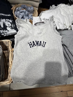 BrandyGirl新款美式复古Hawaii刺绣bm背心吊带女辣妹修身显瘦上衣