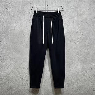 宽松毛呢长裤 秋冬加绒休闲裤 潮流哈伦百搭黑色老爹裤 萝卜裤 男时尚
