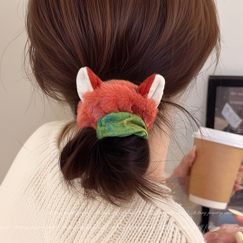 疯狂动物城尼克朱迪毛绒大肠发圈