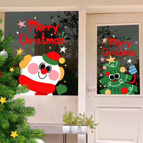 2026新年圣诞节橱窗玻璃贴纸