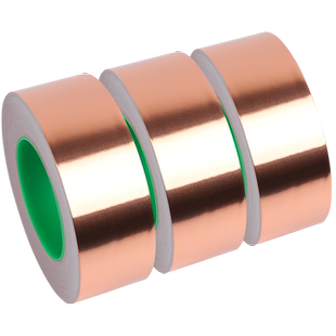 铜箔胶带双导双面电胶布纯铜加厚紫铜胶带信号增强屏蔽胶带铜铂纸手机主板散热铜箔纸耐高温铜箔贴纸导电胶带