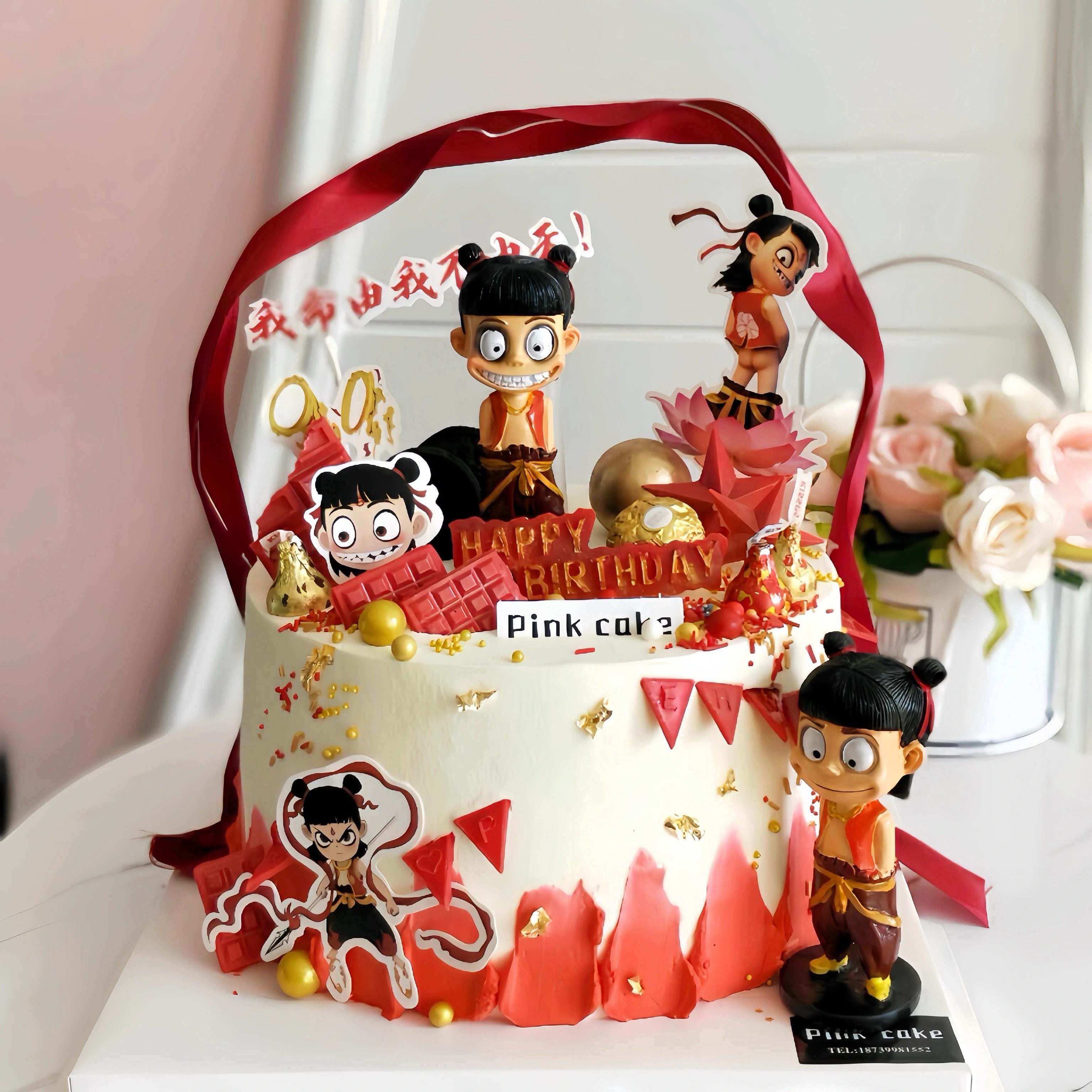 网红哪吒蛋糕装饰摆件卡通儿童哪吒玩偶生日插件插卡摆件烘焙装扮,节庆用品/礼品,蛋糕/烘焙装饰用品,淘宝优惠券,粉丝福利购,淘宝优惠卷