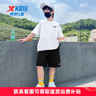 2025夏季 套装 新款 儿童速干运动短裤 特步童装 T恤夏装 男童短袖