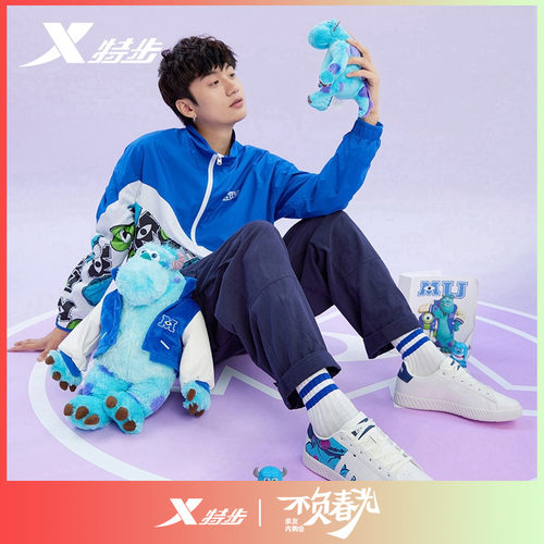 特步板鞋系带男子休闲鞋低帮轻便