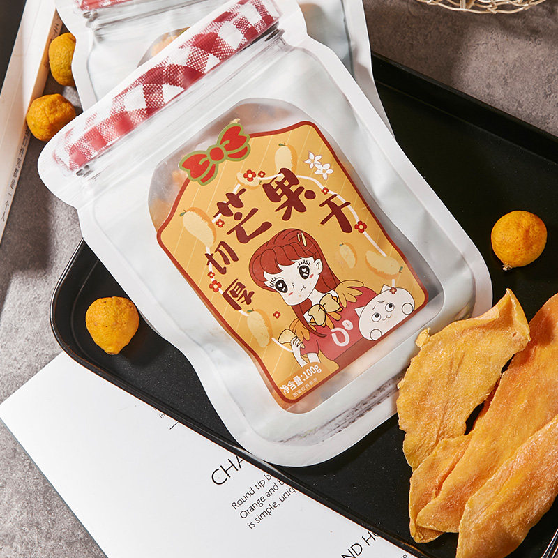 零食少女 网红零食芒果干风味水果干蜜饯果脯休闲小吃100g*3袋