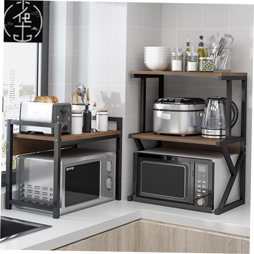 2-Tier Microwave Oven Rack, Toaster Shelf Stand Kitchen新款