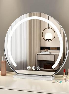 LEDmakeup mirror dressing table desktop dressing mirro跨香港
