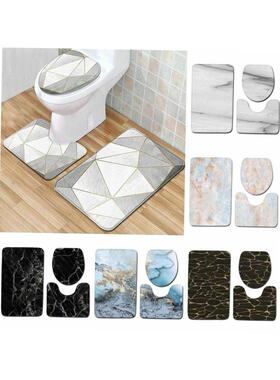 3 Pcs 15 Styles Bath Mat Set Bathroom Carpet Rug Toilet Mat