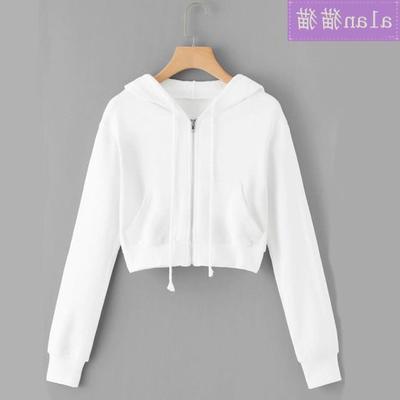 女 Crop top Hoodie Hoodies For Women Pullover Cropped Cute新