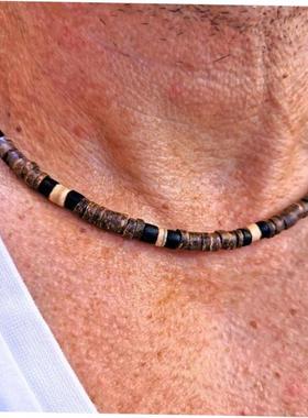 ewelry, Surfer necklace Gifts for men, Wooden Beach Necklace