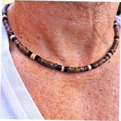 ewelry, Surfer necklace Gifts for men, Wooden Beach Necklace