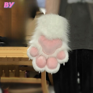 爪子 Kig兽爪 furry兽装 吱吱叫 手套COS猫爪可爱毛绒成品 带指甲