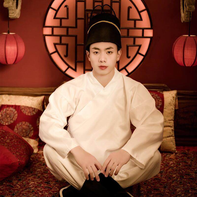 汉服中衣中裤男女情侣明制圆领袍飞鱼内搭交领打底贴身里衣秋冬款,男装,汉服,淘宝优惠券,粉丝福利购,淘宝优惠卷