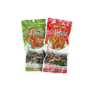 可荣土楼泡鸭爪福建龙岩下洋特产香辣鸭掌50个散装休闲网红小零食