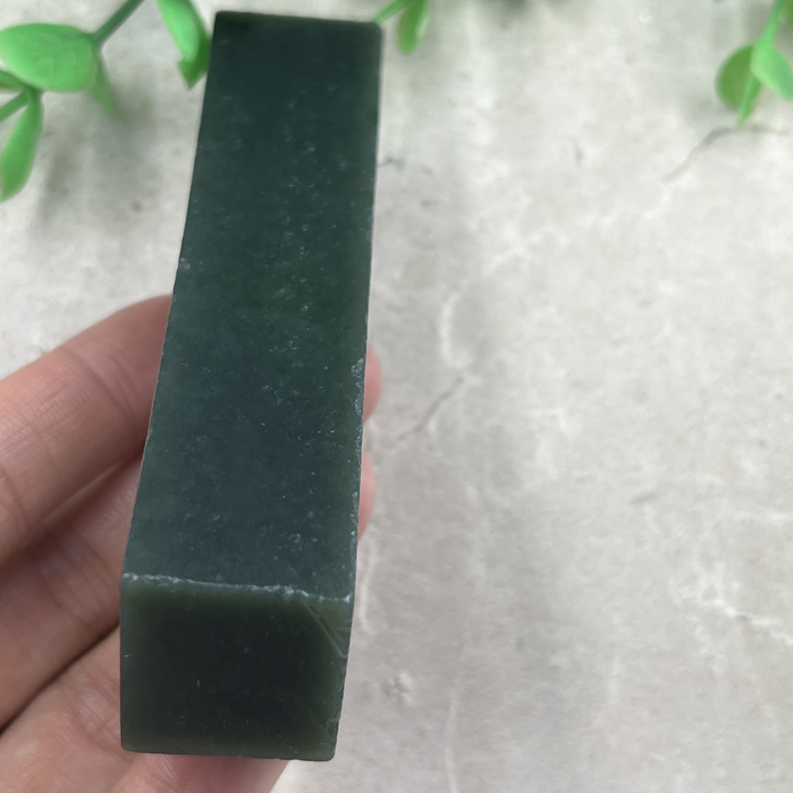 新疆和田玉青玉且末印章把件边角料镇尺下脚料玉石料包邮108克t