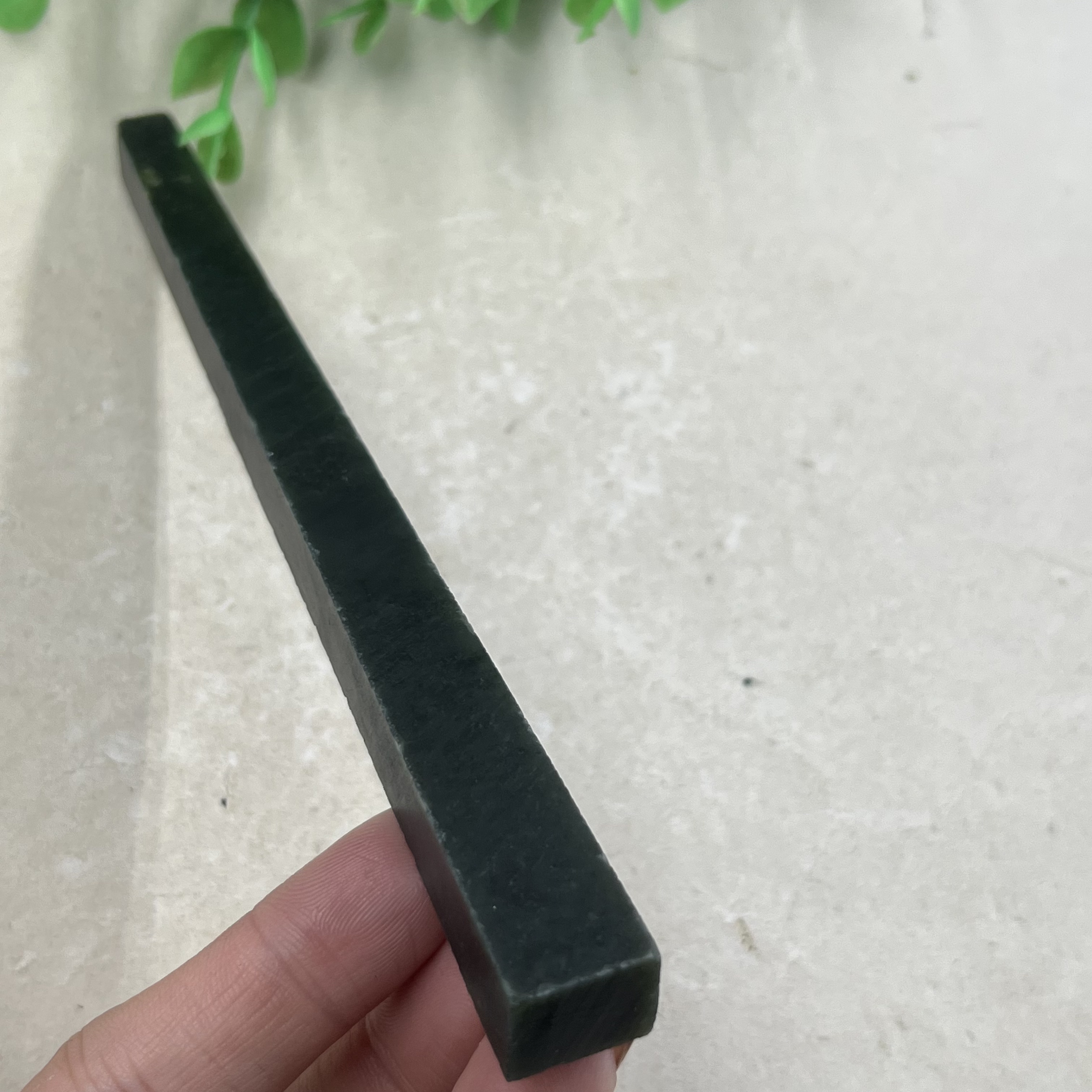 新疆和田玉青玉发簪边角料长条镇纸镇尺下脚料DIY玉簪A包邮145mm