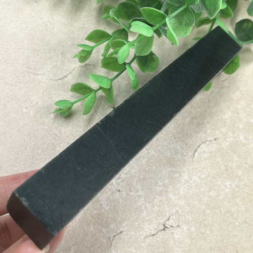 新疆和田玉糖青玉且末长条镇尺镇纸边角料发簪料玉石料包邮长15cm