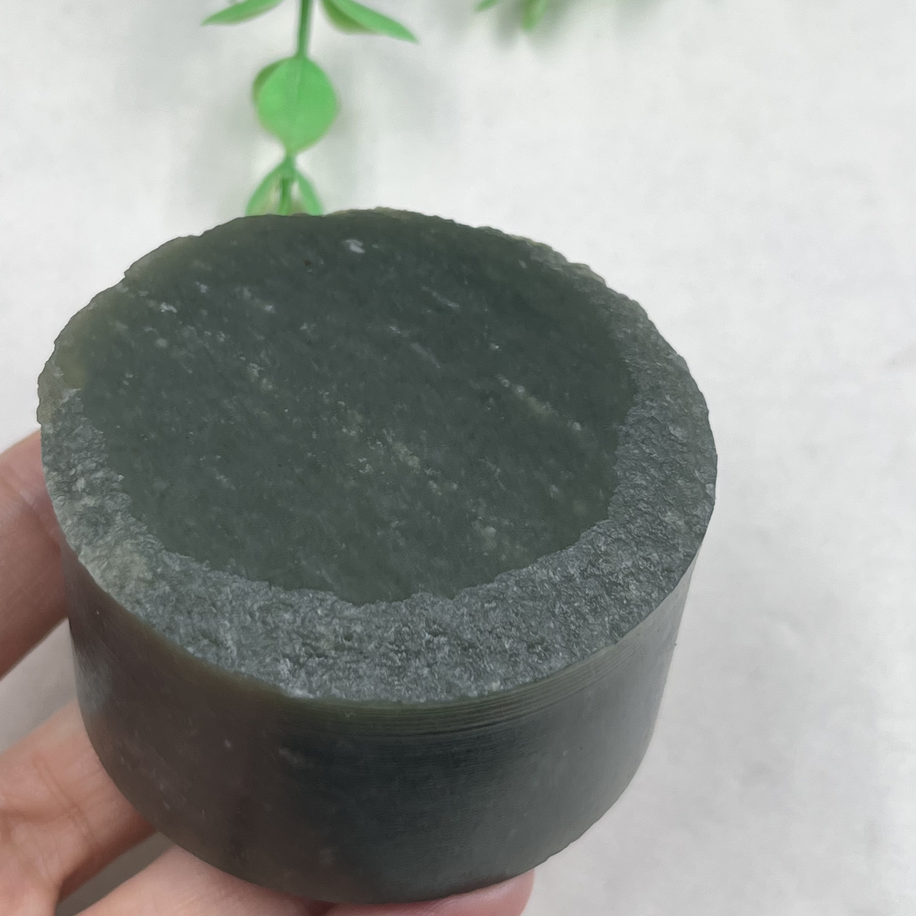 新疆和田玉青玉且末手镯芯边角料圆柱玉石料下脚料毛料包邮249克t