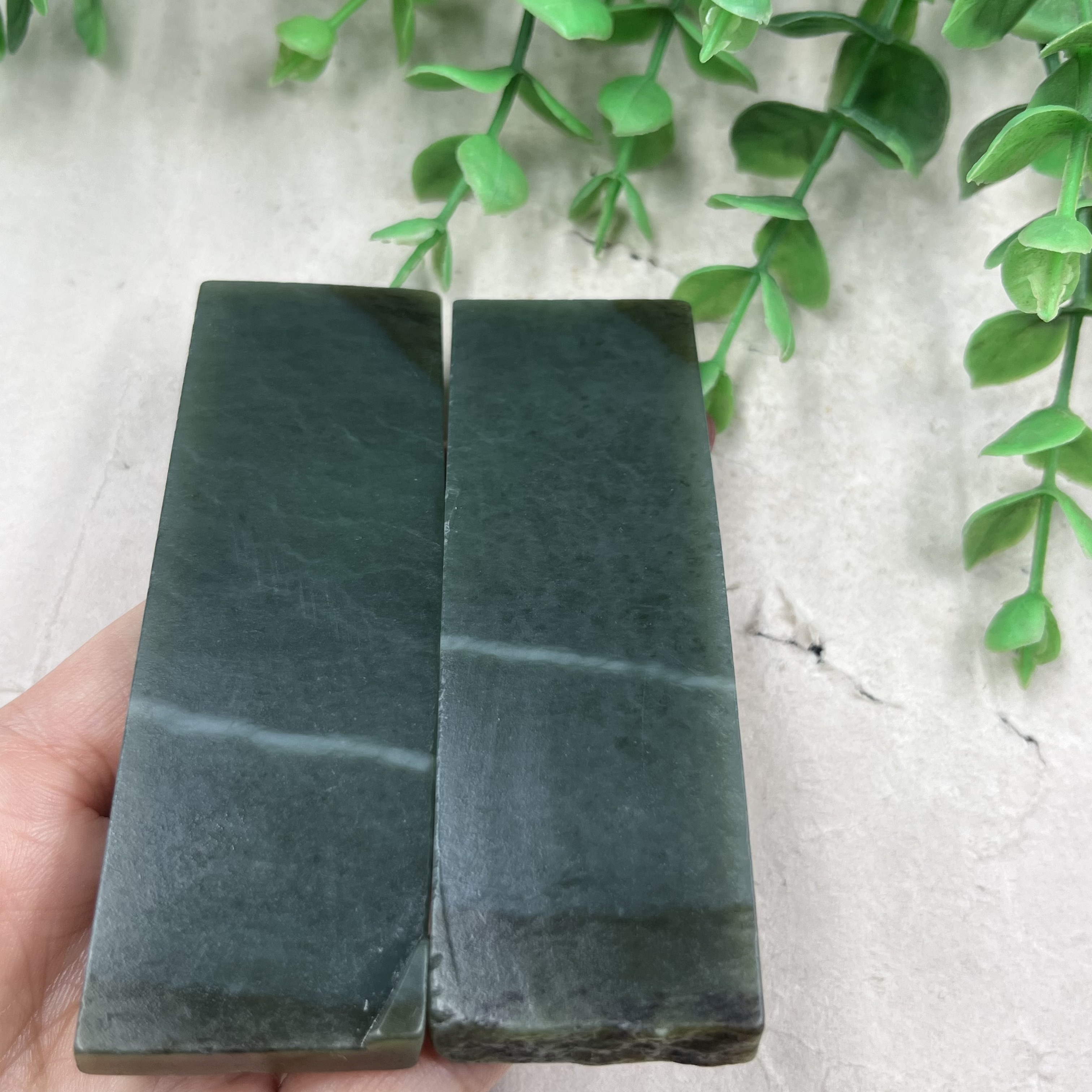 2件价新疆和田玉糖青玉且末牌子边角料对牌情侣款下脚料包邮男女t