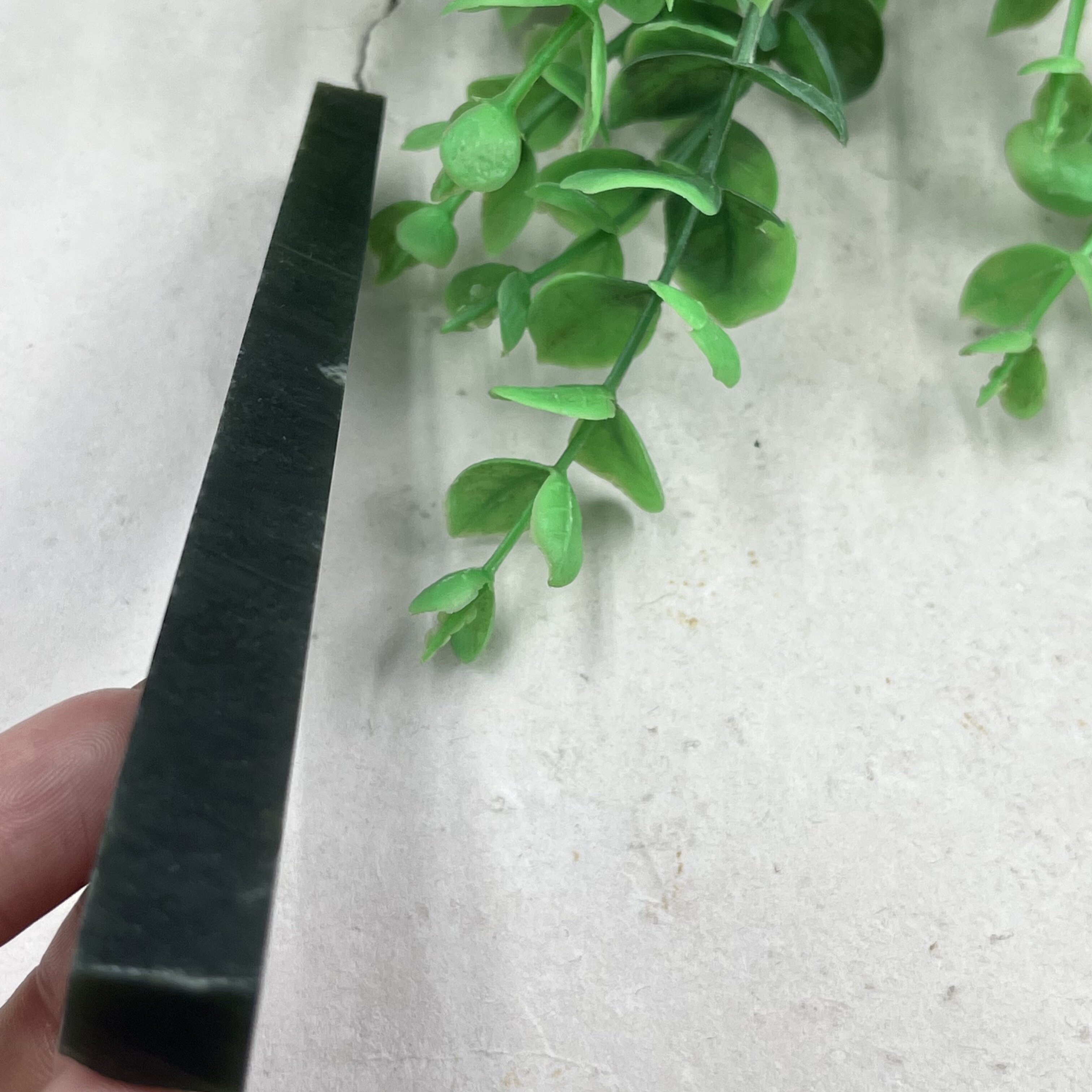 新疆和田玉青玉发簪料边角料镇尺下脚料玉石料玉簪子包邮125mmt