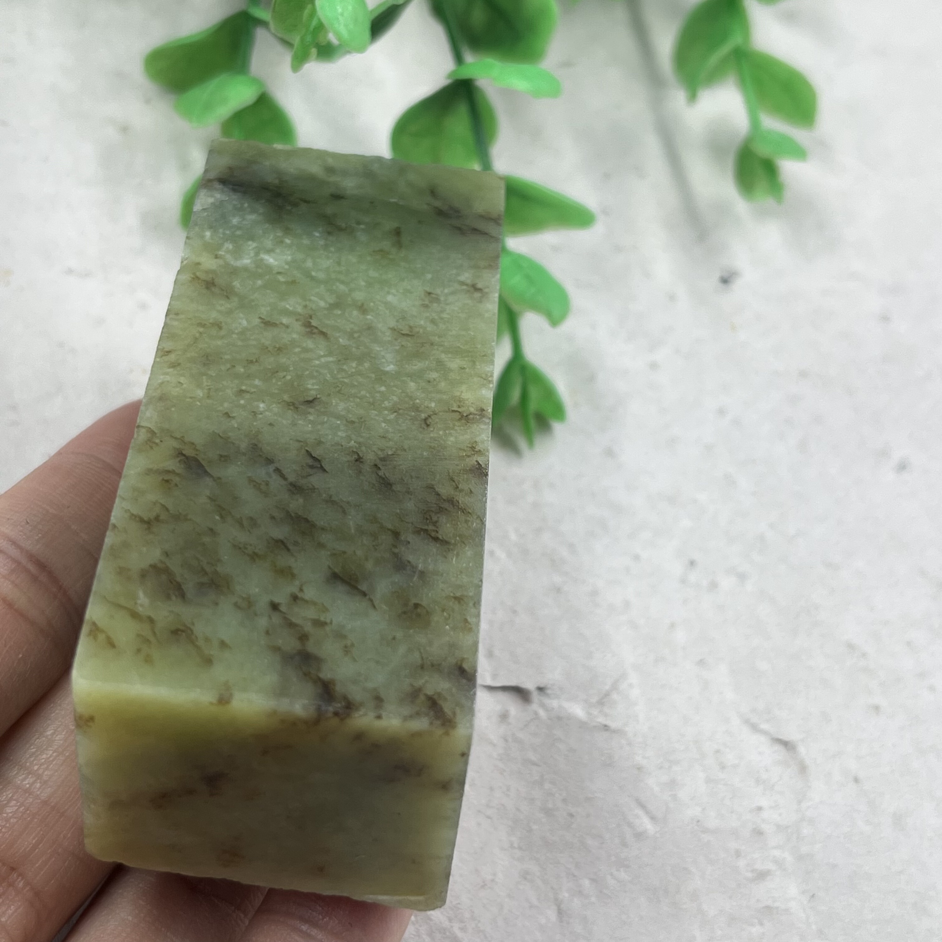 新疆和田玉糖黄玉特色三色印章把件边角料玉石料下脚料包邮153克t