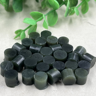 31件价新疆和田玉青玉勒子戒面边角料桶珠下脚料DIY手串珠子包邮