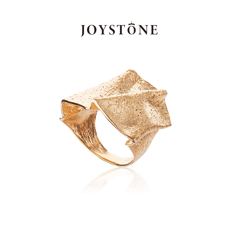 joystone意大利褶皱戒指女欧美