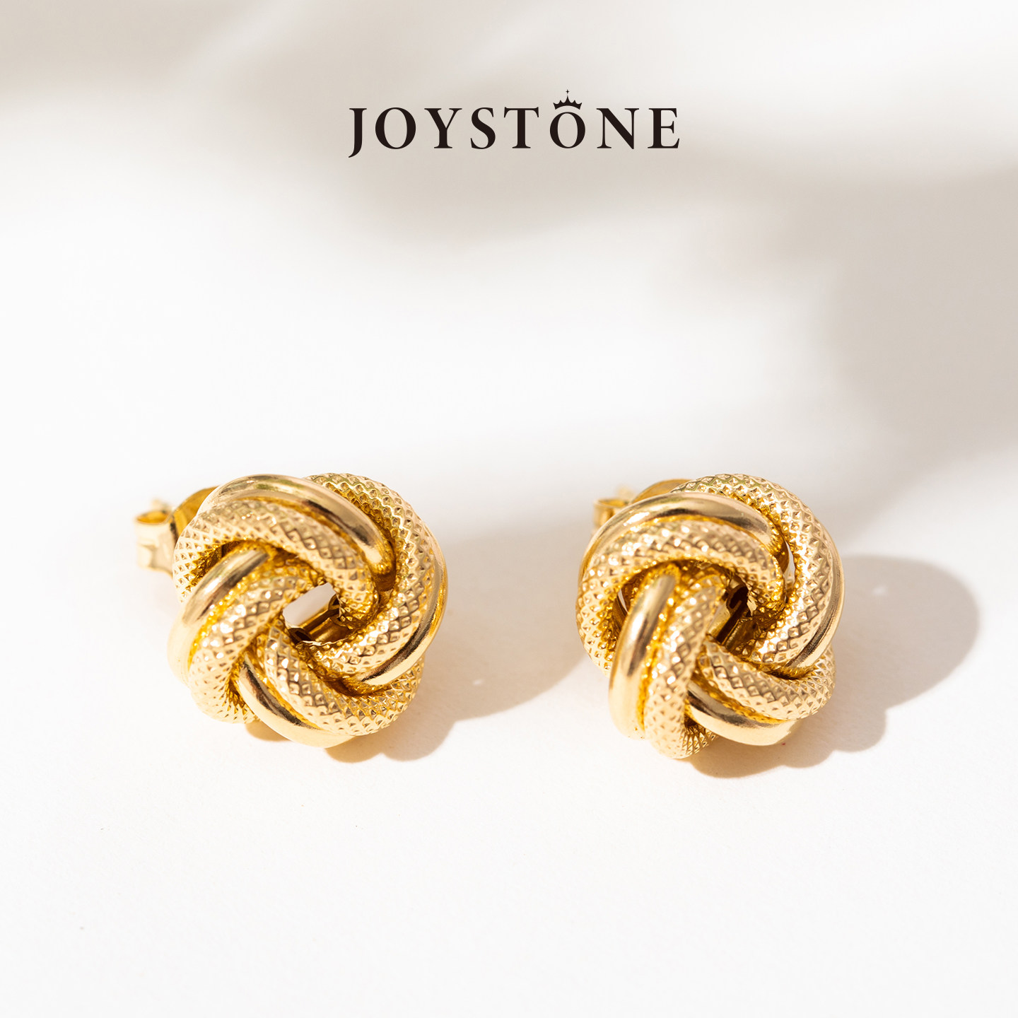 JOYSTONE意大利纽扣耳钉女 欧美轻奢小众设计感复古简约百搭耳饰