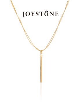 JOYSTONE 意大利细闪流苏蛇骨链 欧美925银镀18K毛衣链轻奢高级感