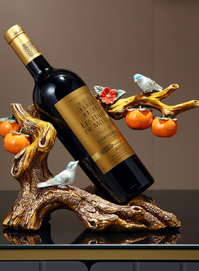 红酒架事事如意喜上眉梢装饰品