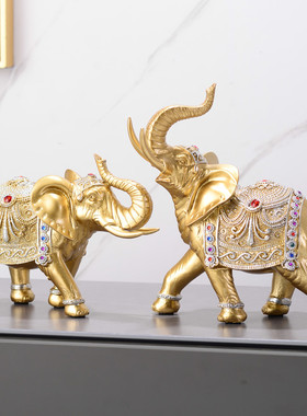 招财福禄大象摆件礼物