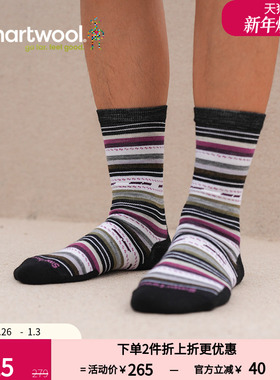 smartwool男女同款日常休闲零减震中筒袜户外袜美利奴羊毛袜2091